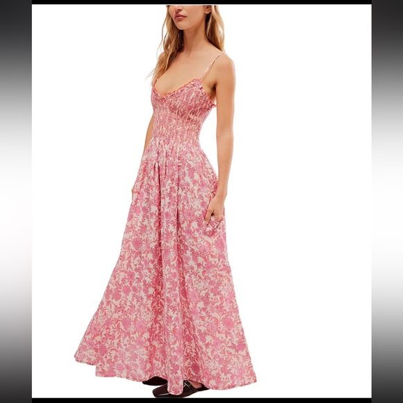 NWT SZ X-SM Sweet Nothings Pink Combo Floral Print Maxi Dress💕 - Picture 4 of 4